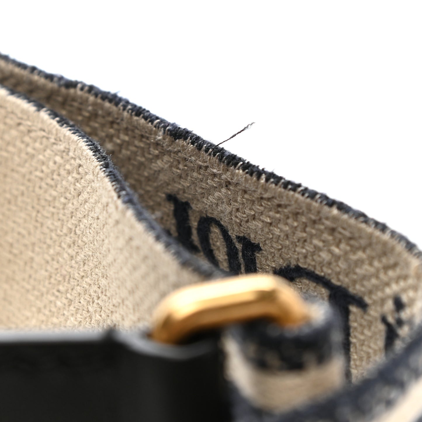 Canvas Embroidered Shoulder Strap Blue