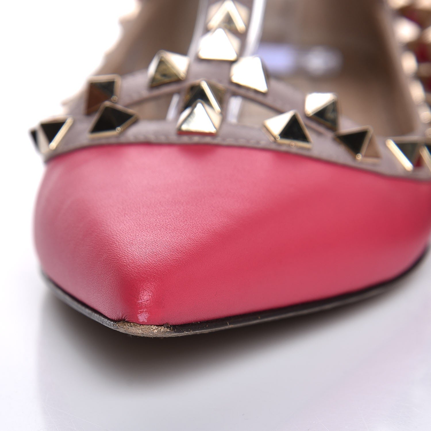 Valentino Garavani Nappa Rockstud Cage Ballerina Flats 36 Fuchsia Poudre 13 of 15