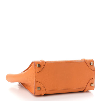 Celine Goatskin Micro Luggage Light Orange 3 of 8