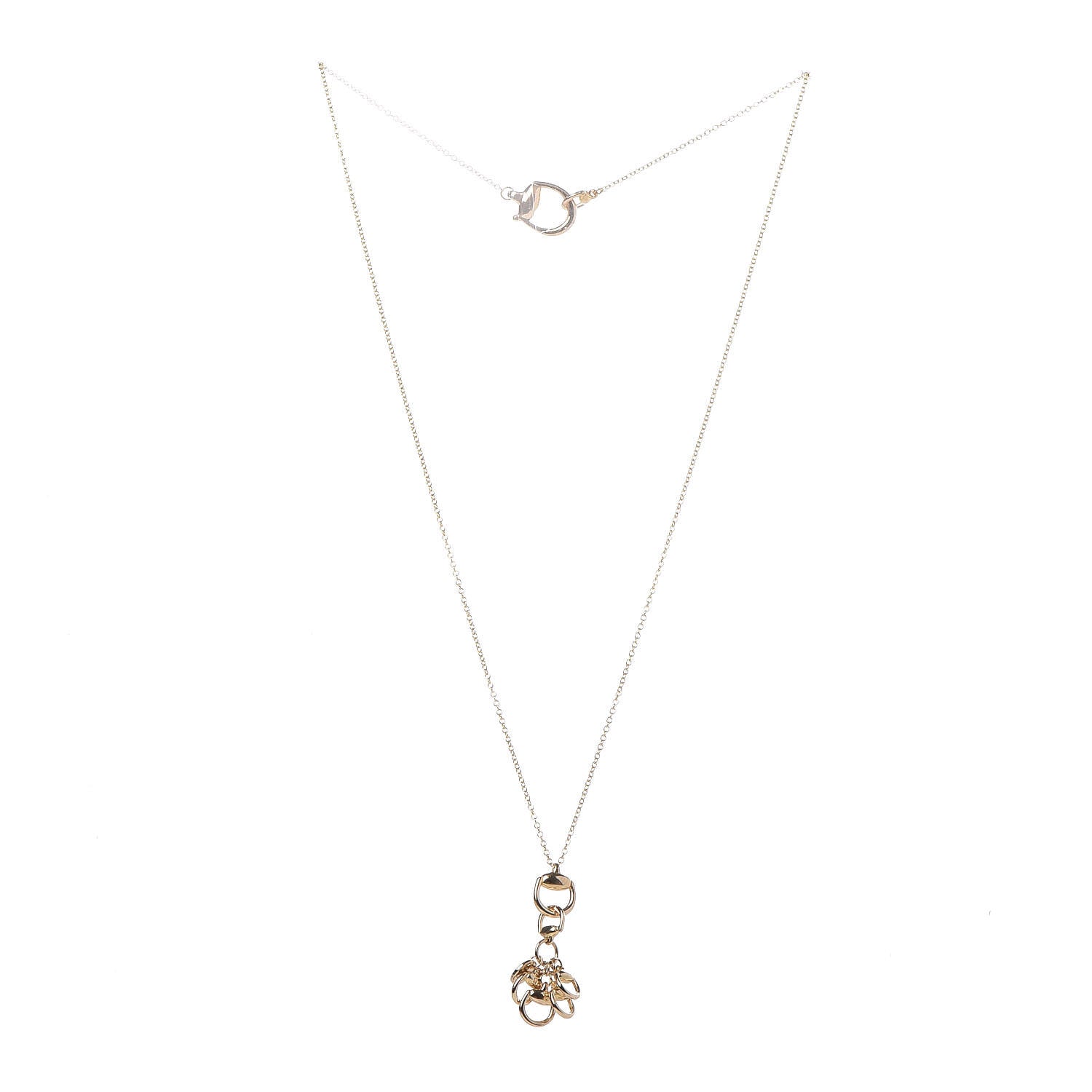 Gucci 18K Yellow Gold Multi Horsebit Pendant Necklace 3 of 8