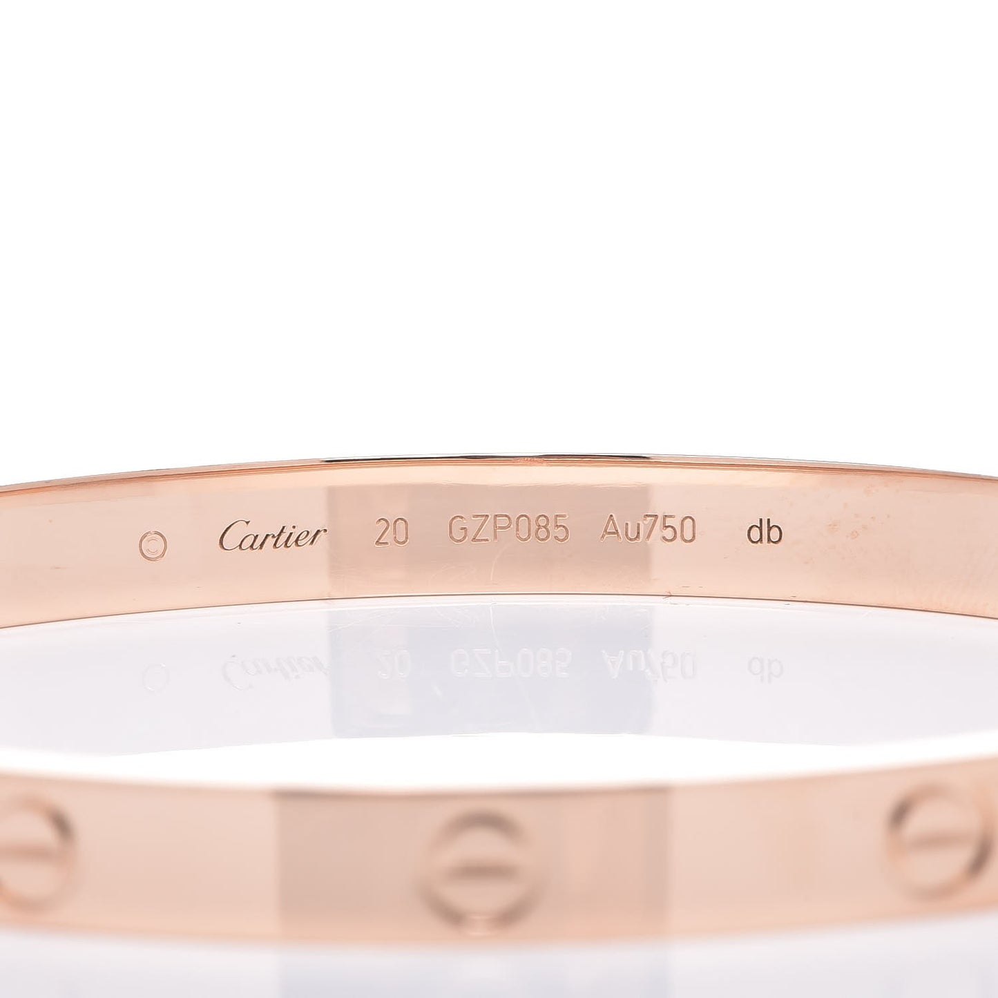 18K Pink Gold LOVE Bracelet 20