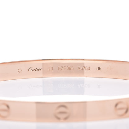 Cartier 18K Pink Gold LOVE Bracelet 20 5 of 7