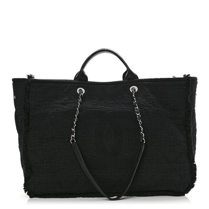 Chanel Canvas Extra Large Double Face Shopping Tote Black 1 of 7