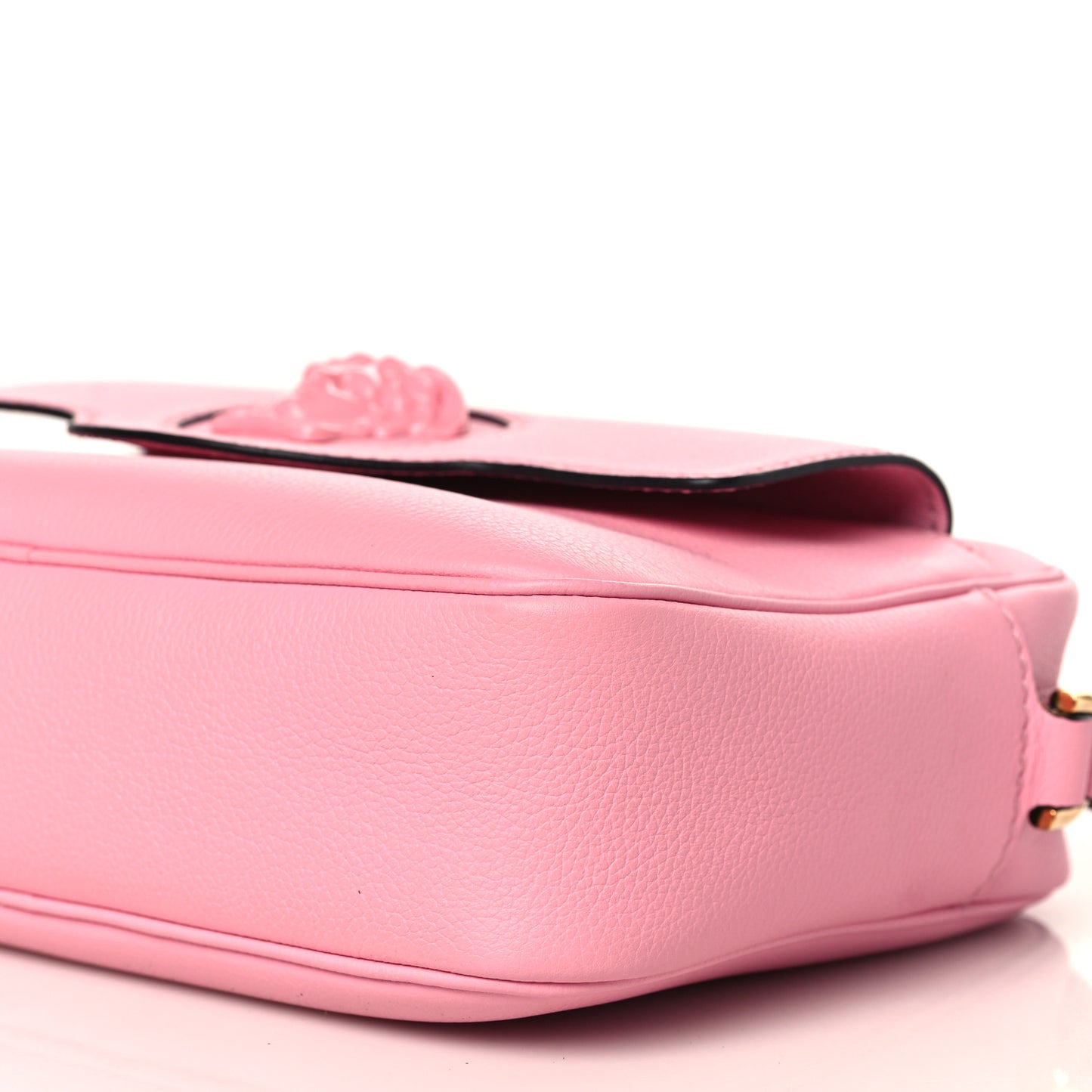 Grained Calfskin Medusa Camera Bag Pink