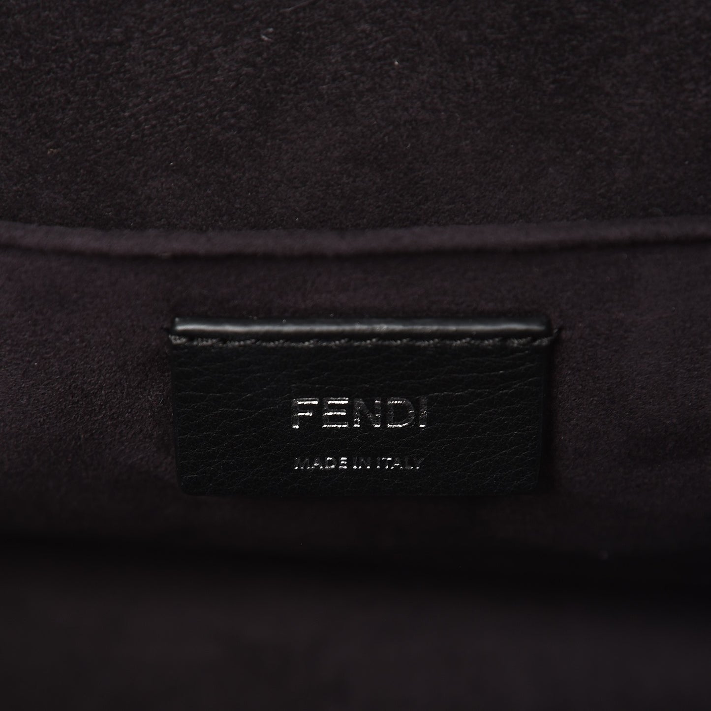 Vitello Century Velvet F is Fendi FF Kan I Shoulder Bag Black Tobacco