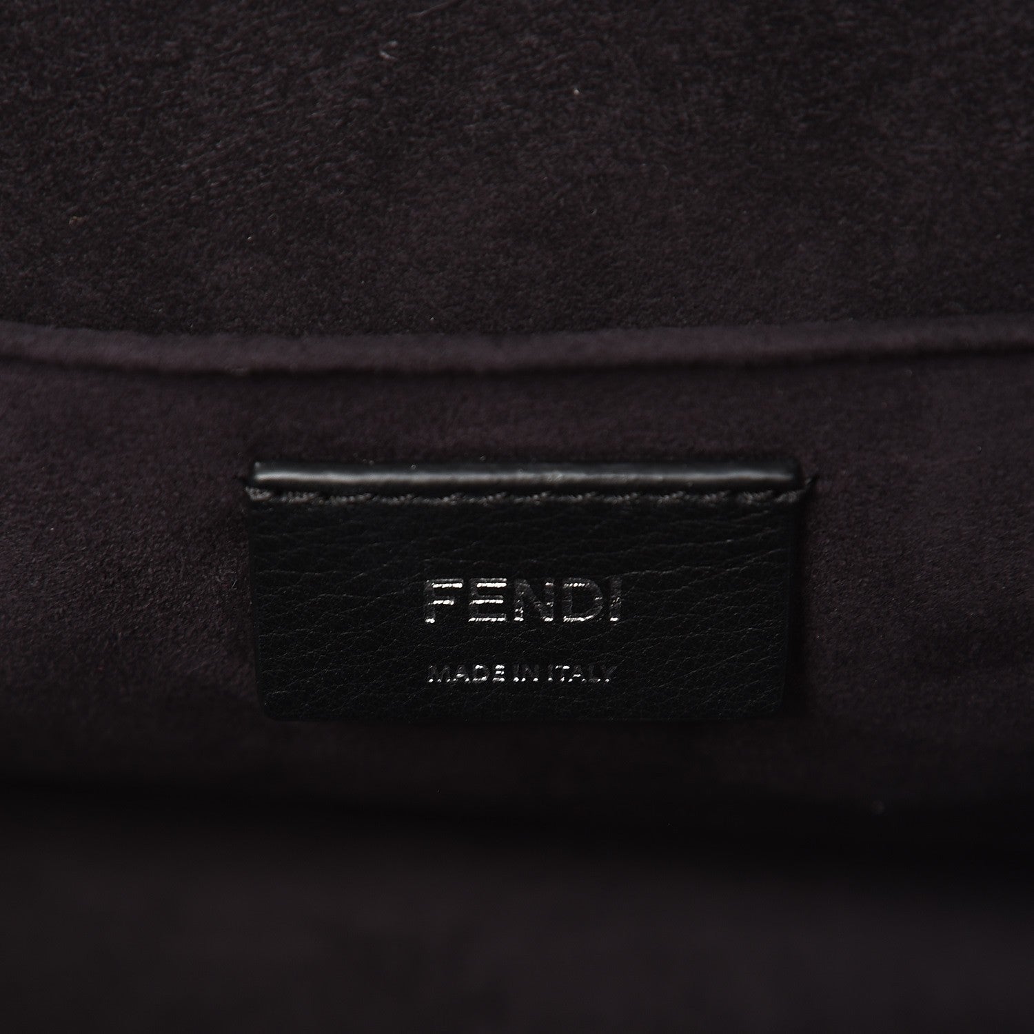 Fendi Vitello Century Velvet F is Fendi FF Kan I Shoulder Bag Black Tobacco 7 of 11