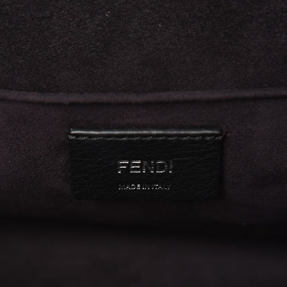 Fendi Vitello Century Velvet F is Fendi FF Kan I Shoulder Bag Black Tobacco 7 of 11