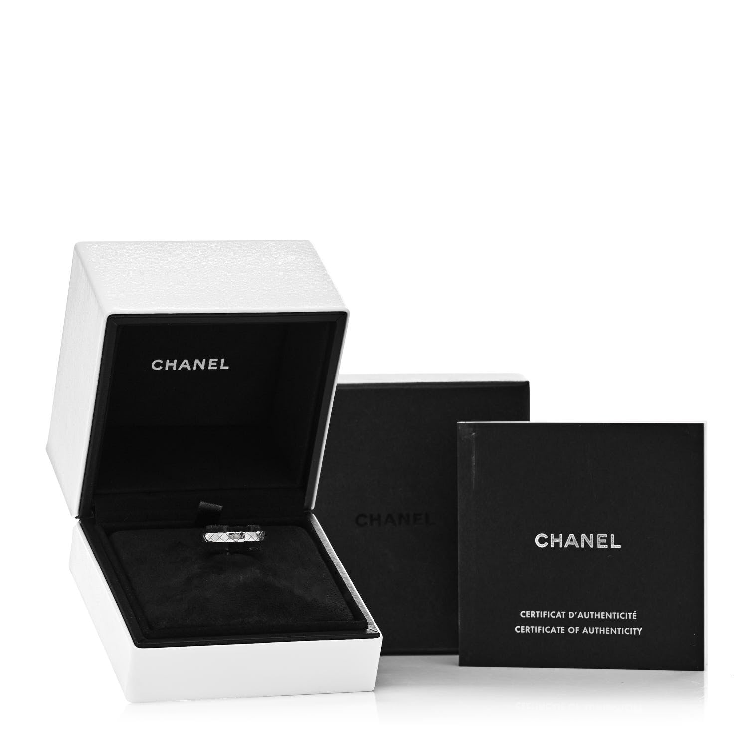 Chanel 18K White Gold Mini Coco Crush Ring 52 6 6 of 6