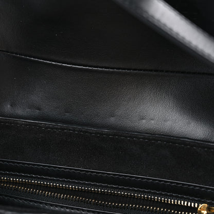 Christian Dior Calfskin Embossed Oblique Vibe Saddle Bag With Strap Black White 11 of 11