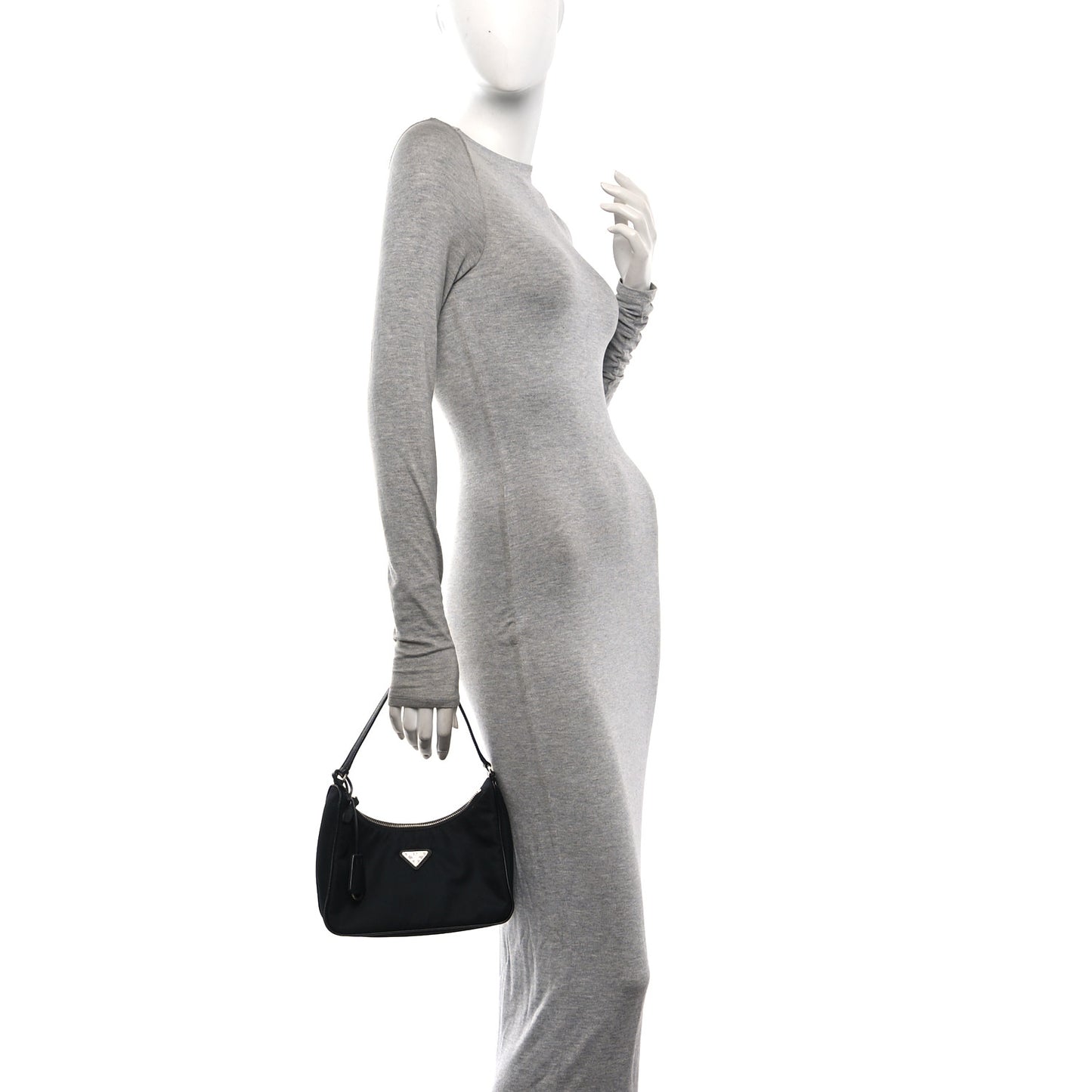 Re-Nylon Saffiano Mini Re-Edition 2005 Bag Black