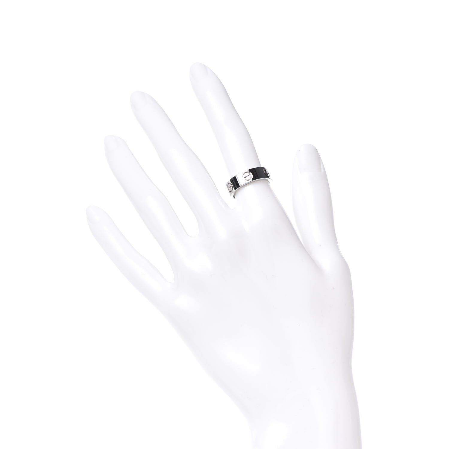Cartier 18K White Gold 5.5mm LOVE Ring 49 5 2 of 6