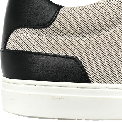 Hermes Calfskin Canvas Day Sneakers 41.5 Black White 11 of 12