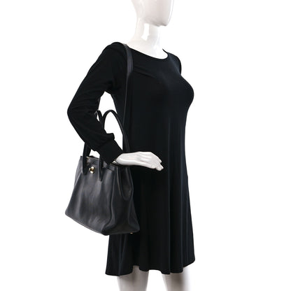 Chanel Calfskin Cerf Executive Shopper Tote Black 2 of 9
