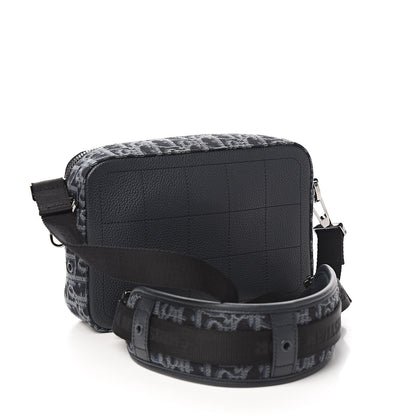 Christian Dior HOMME Oblique Jacquard Safari Messenger Navy Blue 2 of 10