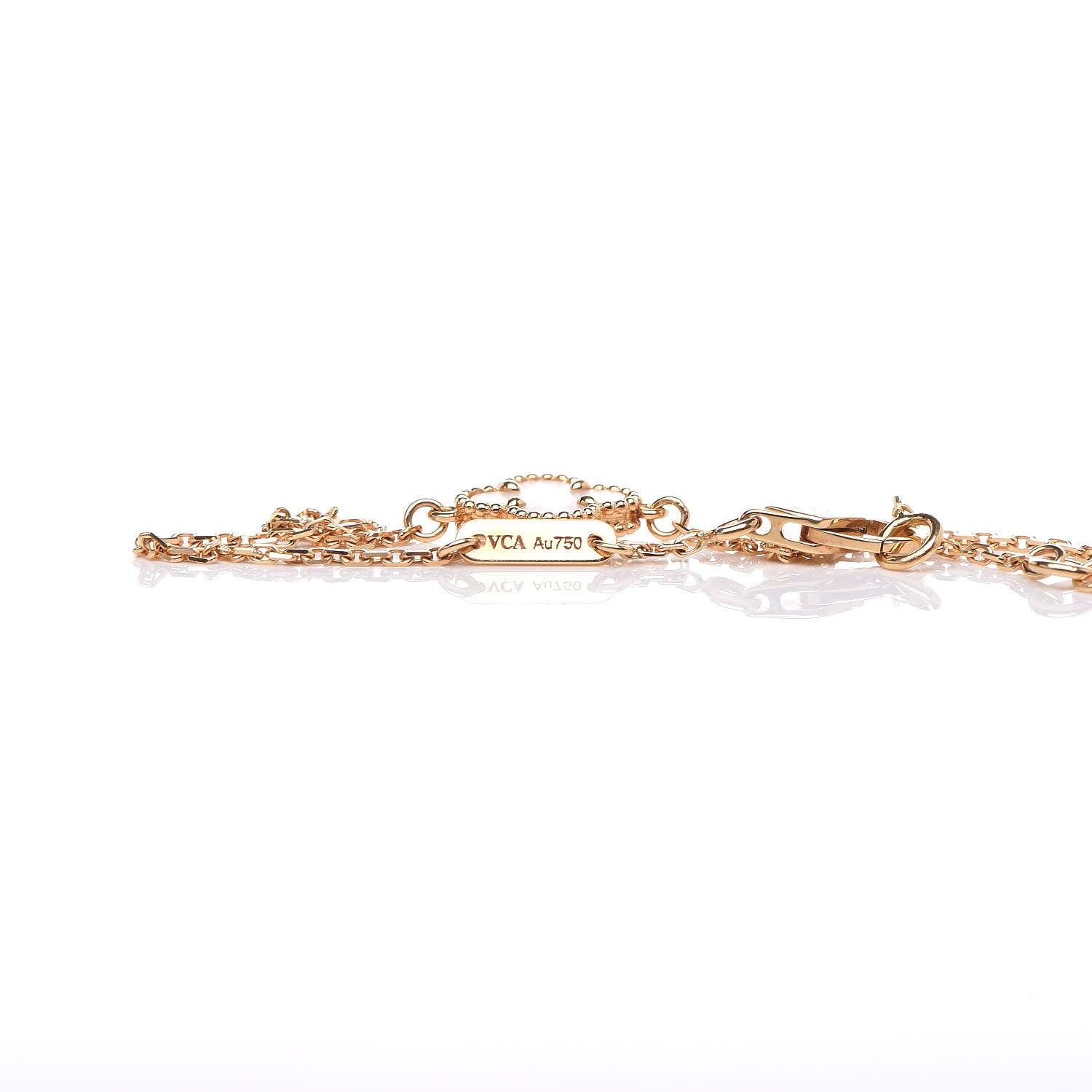 Van Cleef & Arpels 18K Yellow Gold Mother of Pearl Sweet Alhambra Bracelet 5 of 5