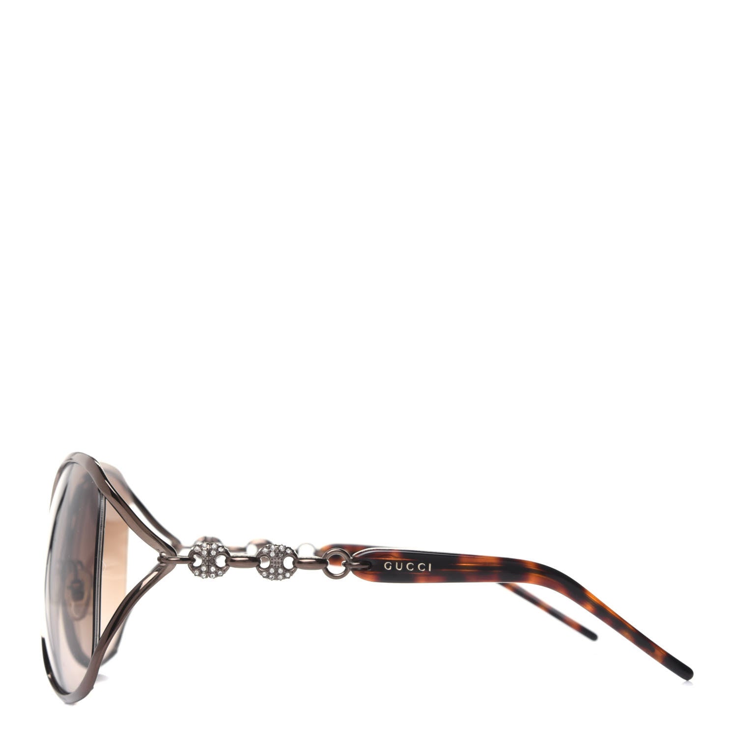 Gucci Metal Crystal Marina Chain GG4250 Sunglasses Tortoise 3 of 8