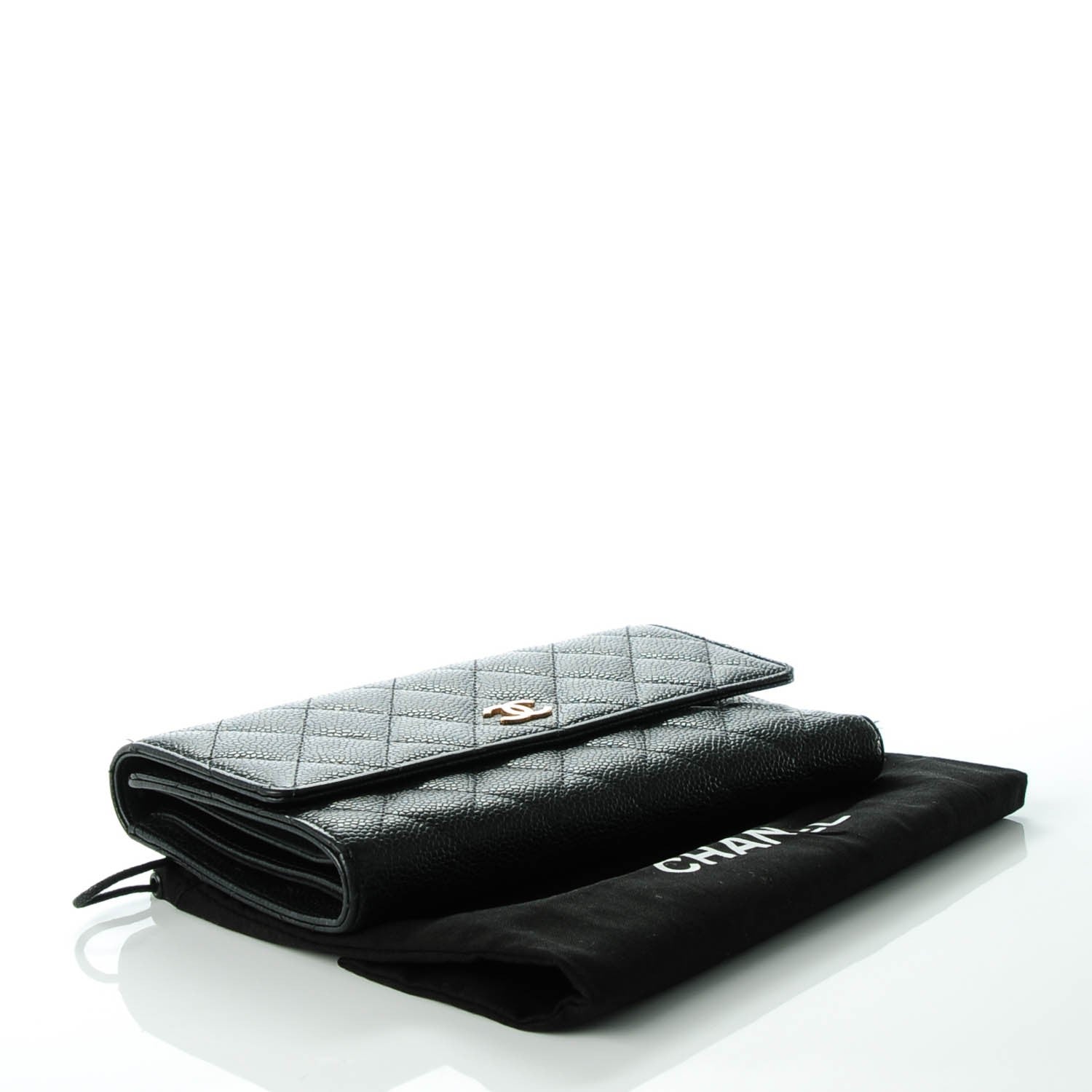 Chanel Caviar Quilted Large Flap Wallet Black 4 of 8
