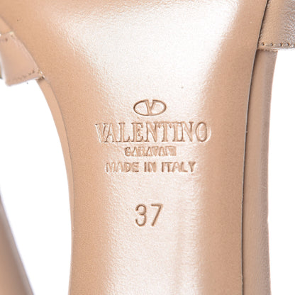 Valentino Garavani Calfskin Rockstud Ankle Strap Sandals 37 Poudre 9 of 12
