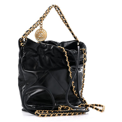 Chanel Shiny Calfskin Quilted Mini Chanel 22 Black 3 of 10