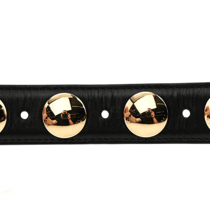 Khaite Calfskin Studded Benny Belt 90 Black Gold 4 of 6