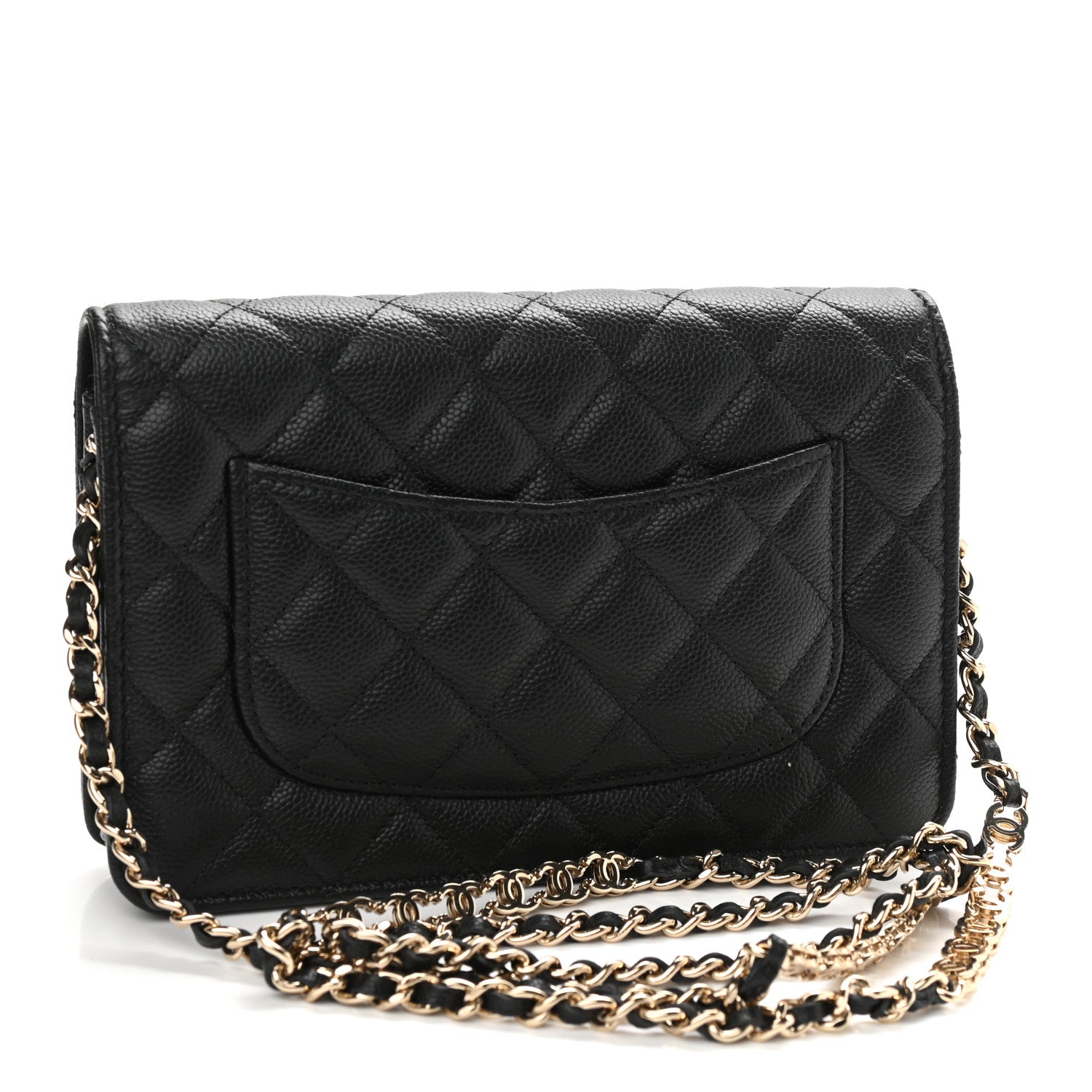Chanel Caviar Quilted Tiny CC Wallet On Chain WOC Black 3 of 13