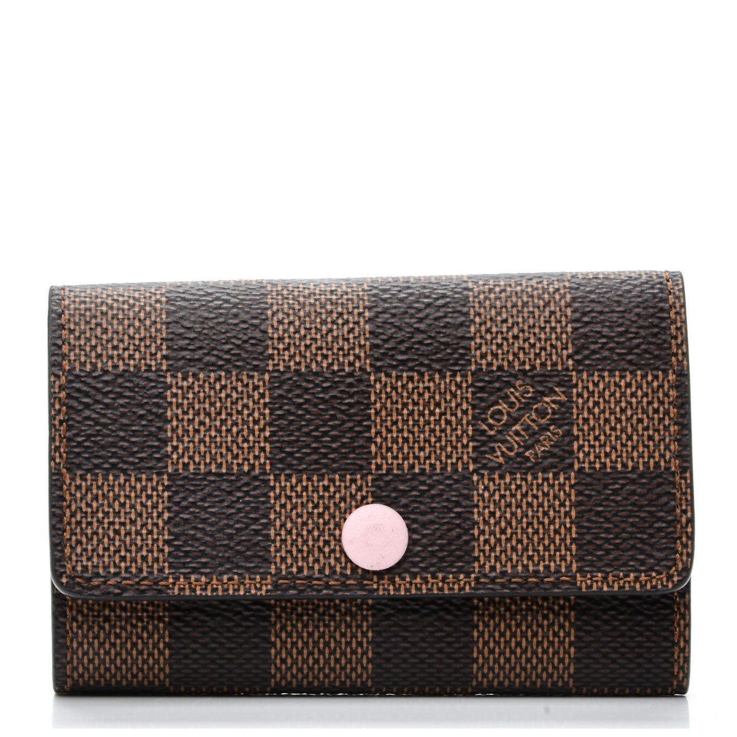 Damier Ebene Multicles 6 Key Holder Rose Ballerine