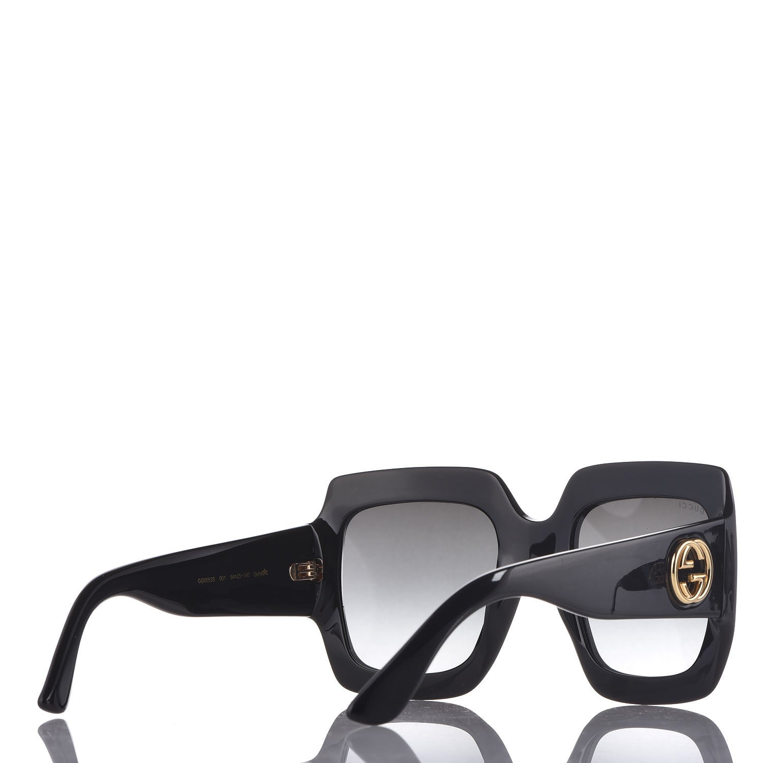 Gucci Acetate Square Frame Sunglasses GG0053S Black 4 of 10