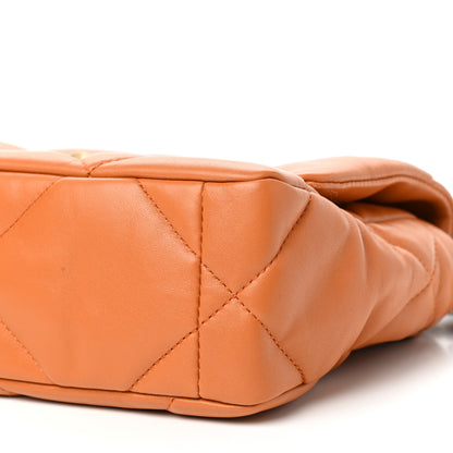 Chanel Lambskin Quilted Medium Chanel 19 Flap Light Brown 9 of 11