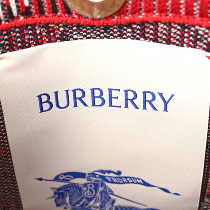 Burberry Knitted Check Mini Tote Scarlet 7 of 10