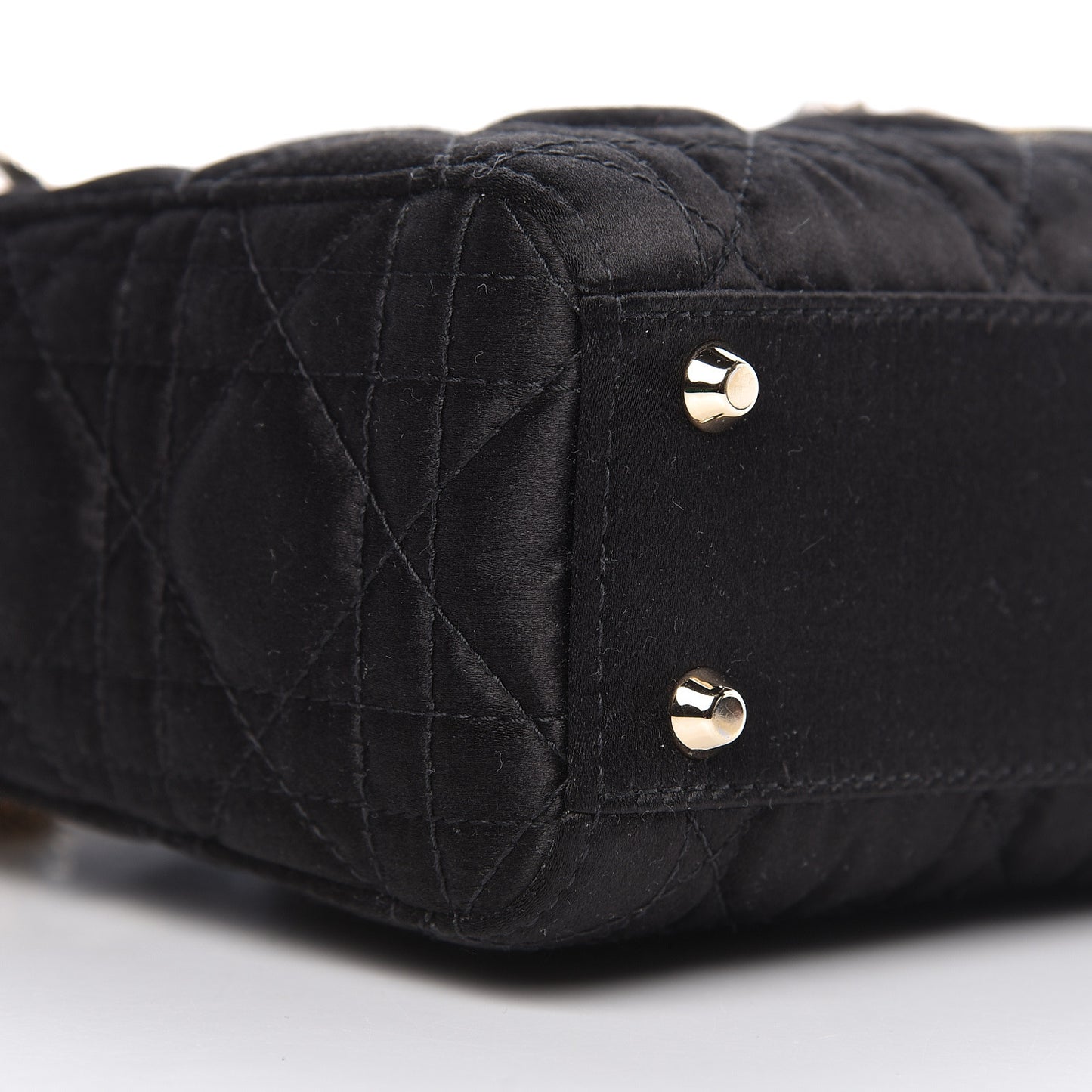 Satin Swarovski Crystal Cannage Mini Lady Dior Black