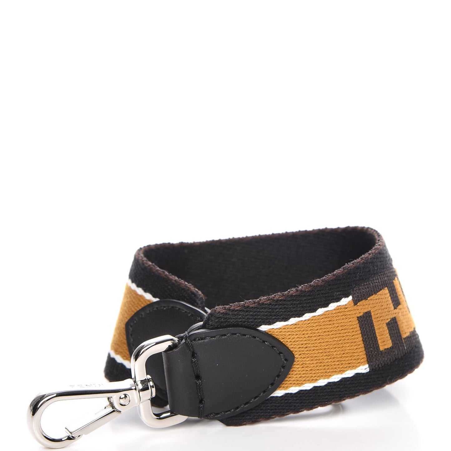 Ribbon Vitello Century FF Striped Mini Strap You Black Tobacco