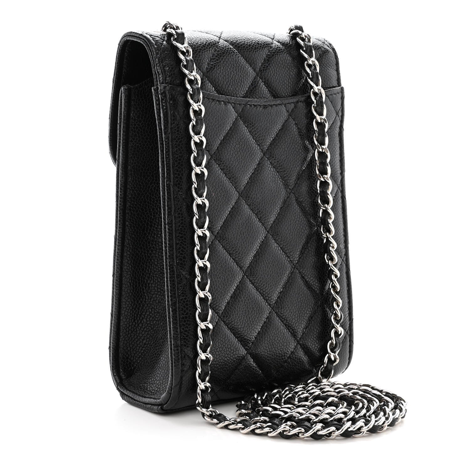Chanel Caviar Quilted Classic Phone Holder Black 3 of 14