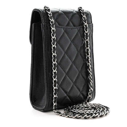 Chanel Caviar Quilted Classic Phone Holder Black 3 of 14