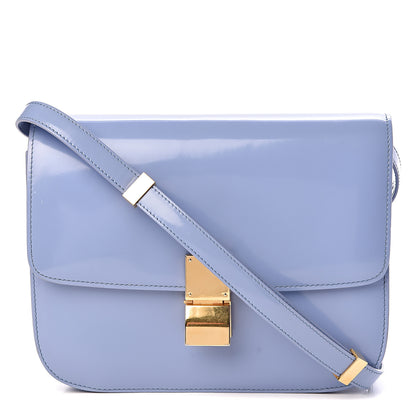 Celine Spazzolato Calfskin Medium Classic Box Flap Bag Porcelain 1 of 12