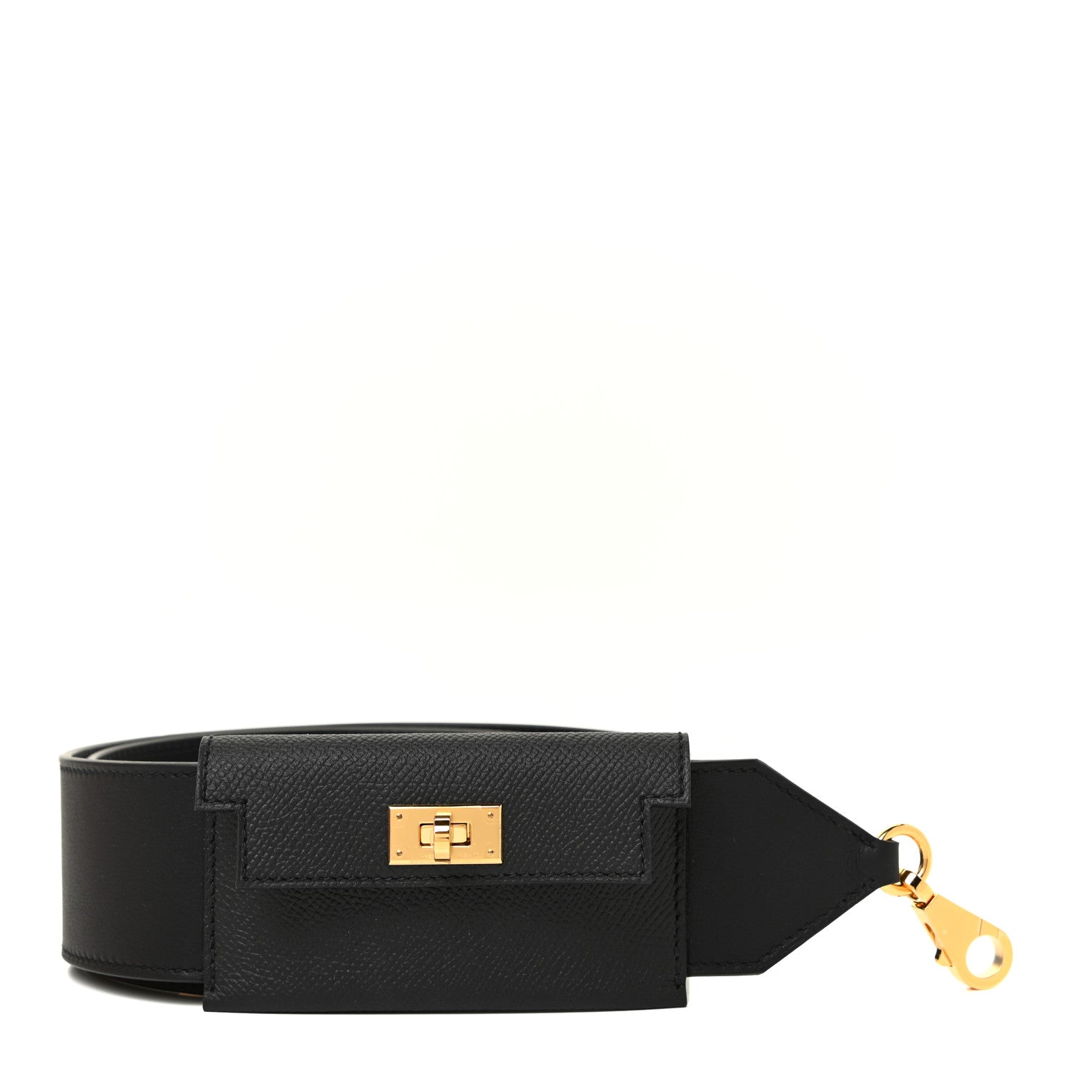 Hermes Swift Epsom Pocket Kelly Shoulder Strap Black 1 of 4