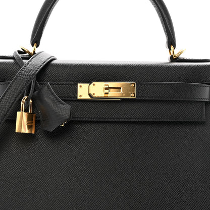 Hermes Epsom Kelly Sellier 28 Black 8 of 11