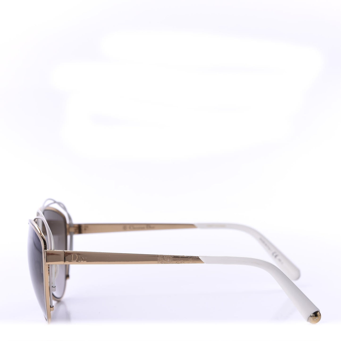 Metal Dior Songe Sunglasses Gold White