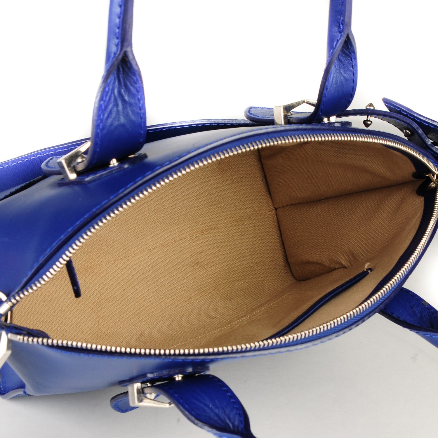Alexander McQueen Smooth Calfskin Small Legend Satchel Blue 5 of 6