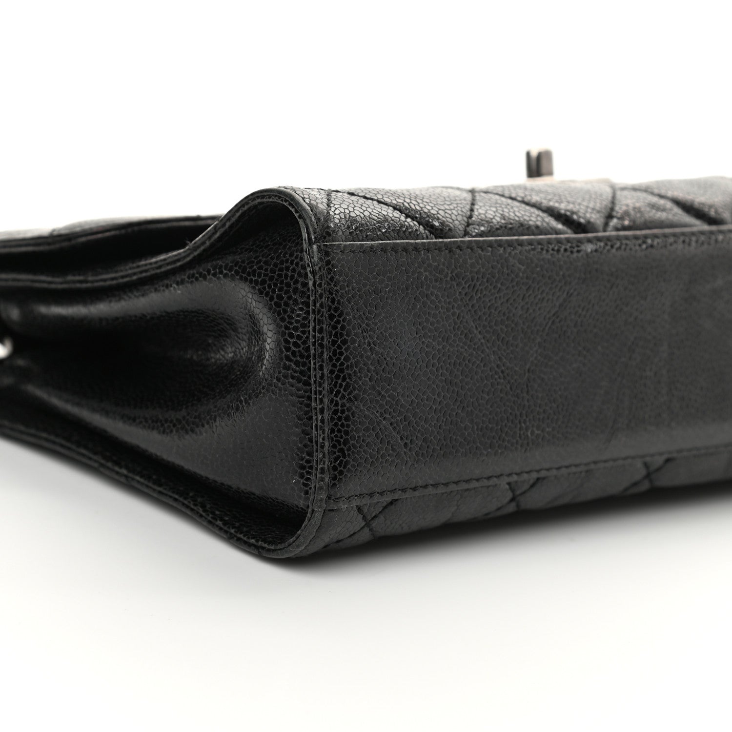 Chanel Crumpled Grained Calfskin Medium CC Crave Flap Black 5 of 12