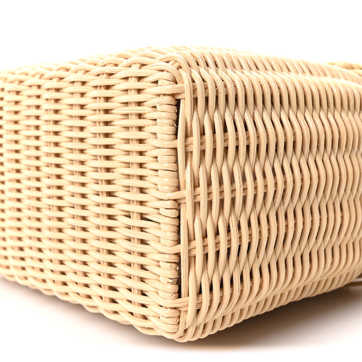 Loro Piana Wicker Calfskin North South L19 Extra Pocket Pouch Ivory 9 of 9