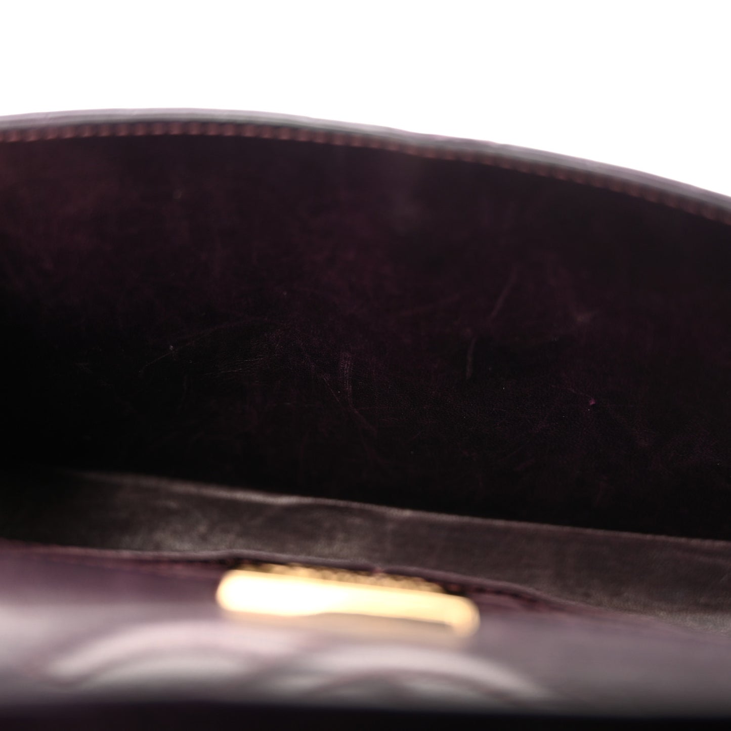 Alligator Medium Double Flap Purple