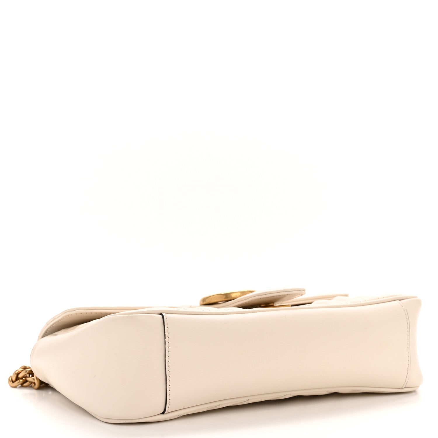 Gucci Calfskin Matelasse Small GG Marmont Shoulder Bag White 4 of 14