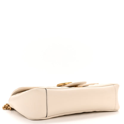 Gucci Calfskin Matelasse Small GG Marmont Shoulder Bag White 4 of 14