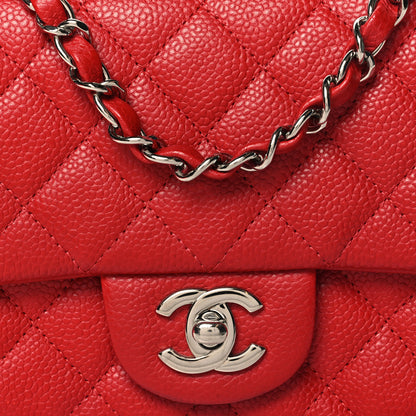 Chanel Caviar Quilted Mini Square Flap Red 8 of 11