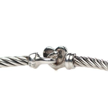 David Yurman Sterling Silver Diamond Cable Collectibles Heart Bracelet 4 of 4