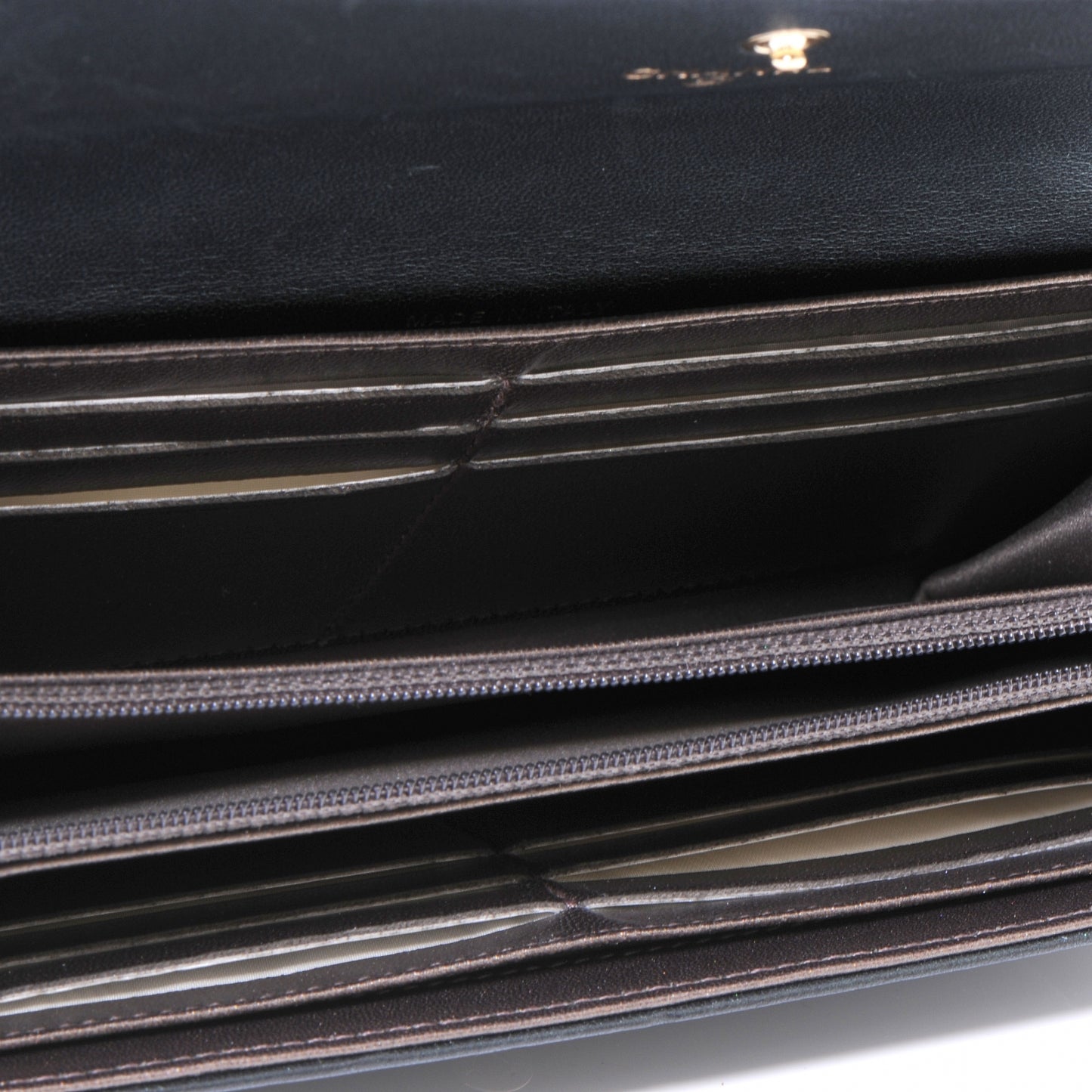 Lambskin CC Camellia Flap Wallet Black