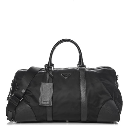 Prada Tessuto Nylon Saffiano Duffle Bag Nero Black 1 of 8