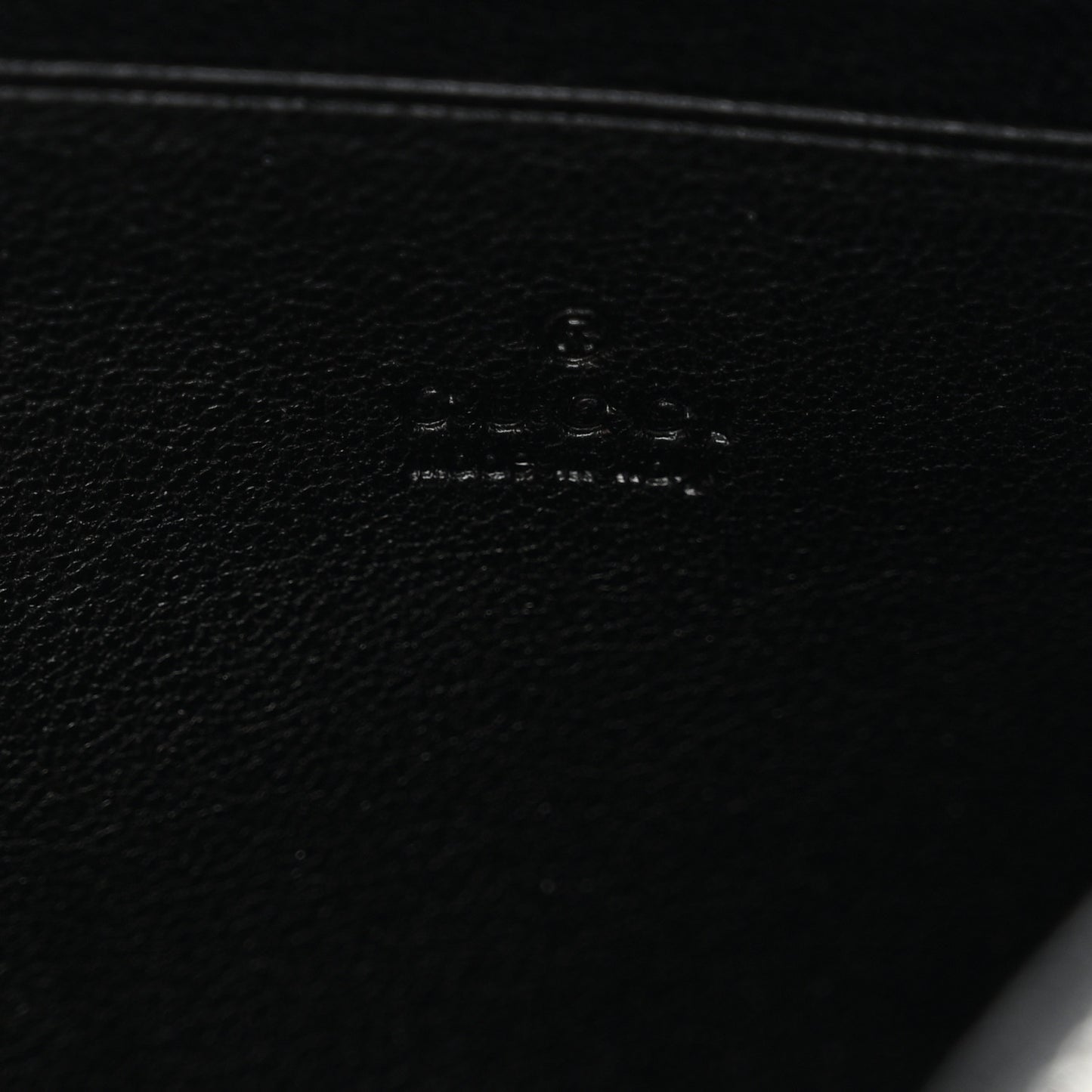 Sakai Be Green Calfskin Diagonal Stitched Blondie Wallet on Chain Black