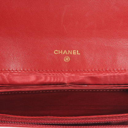 Chanel Caviar CC Flap Clutch Wallet Red 7 of 9
