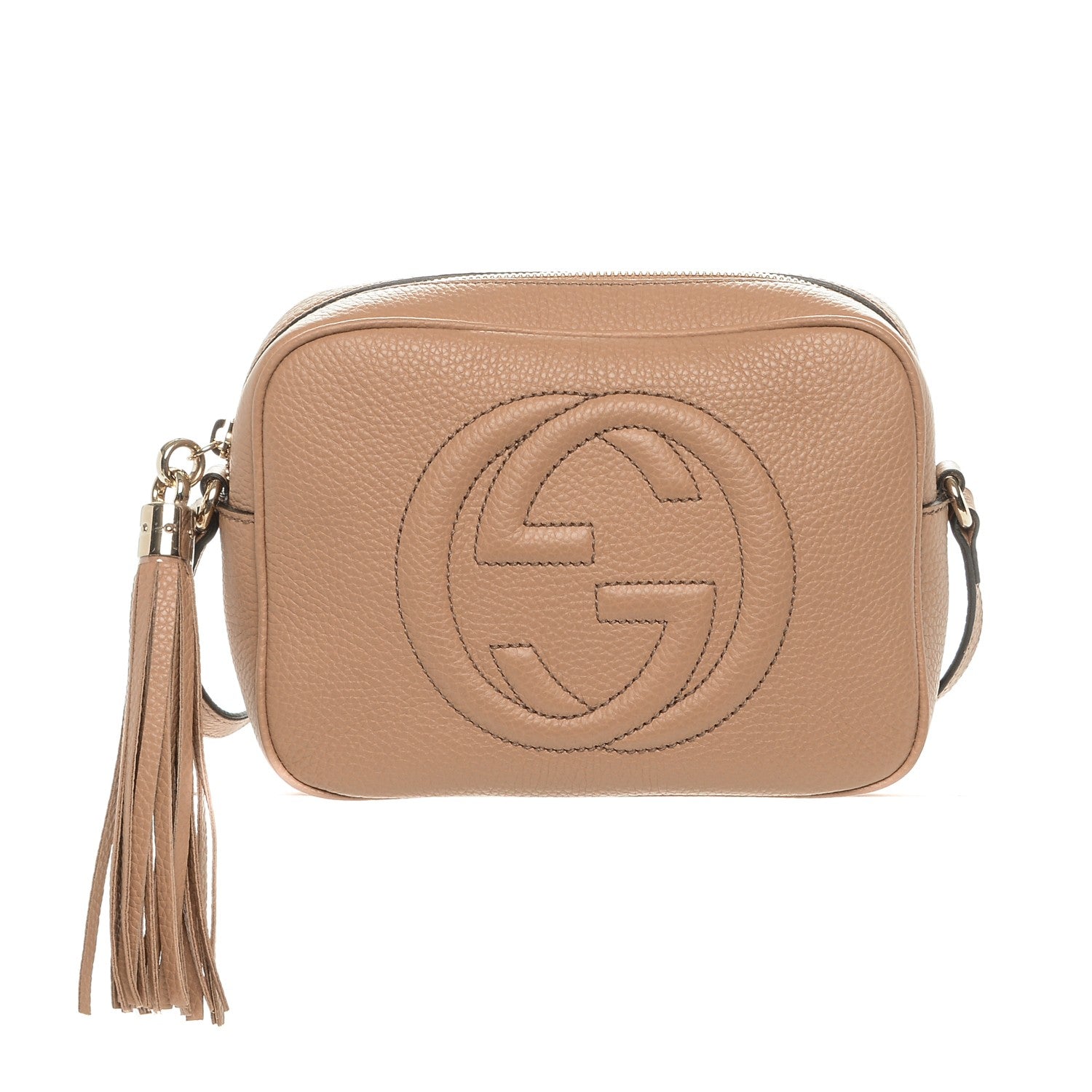 Gucci Pebbled Calfskin Small Soho Disco Bag Rose Beige 1 of 7